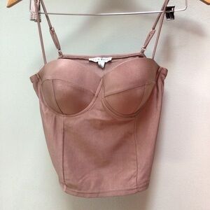 Elegant Women's Bustier Top in Tan